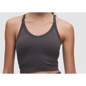 Lululemon Get Low Crossback Training Tank in Black/Graphite Grey.